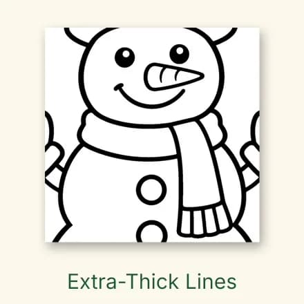 Close-up of the extra-thick black lines