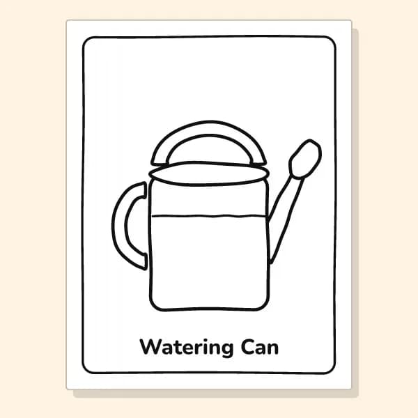 Garden themed coloring pages from the book