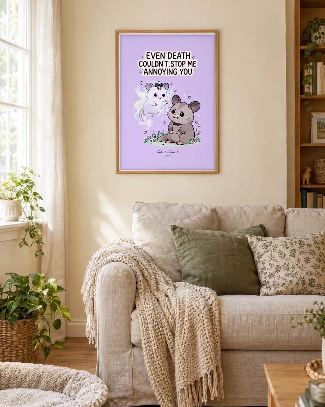 Even Death Couldn't Stop Me Annoying You Personalized Couple Print, personalized couple wall art sample design