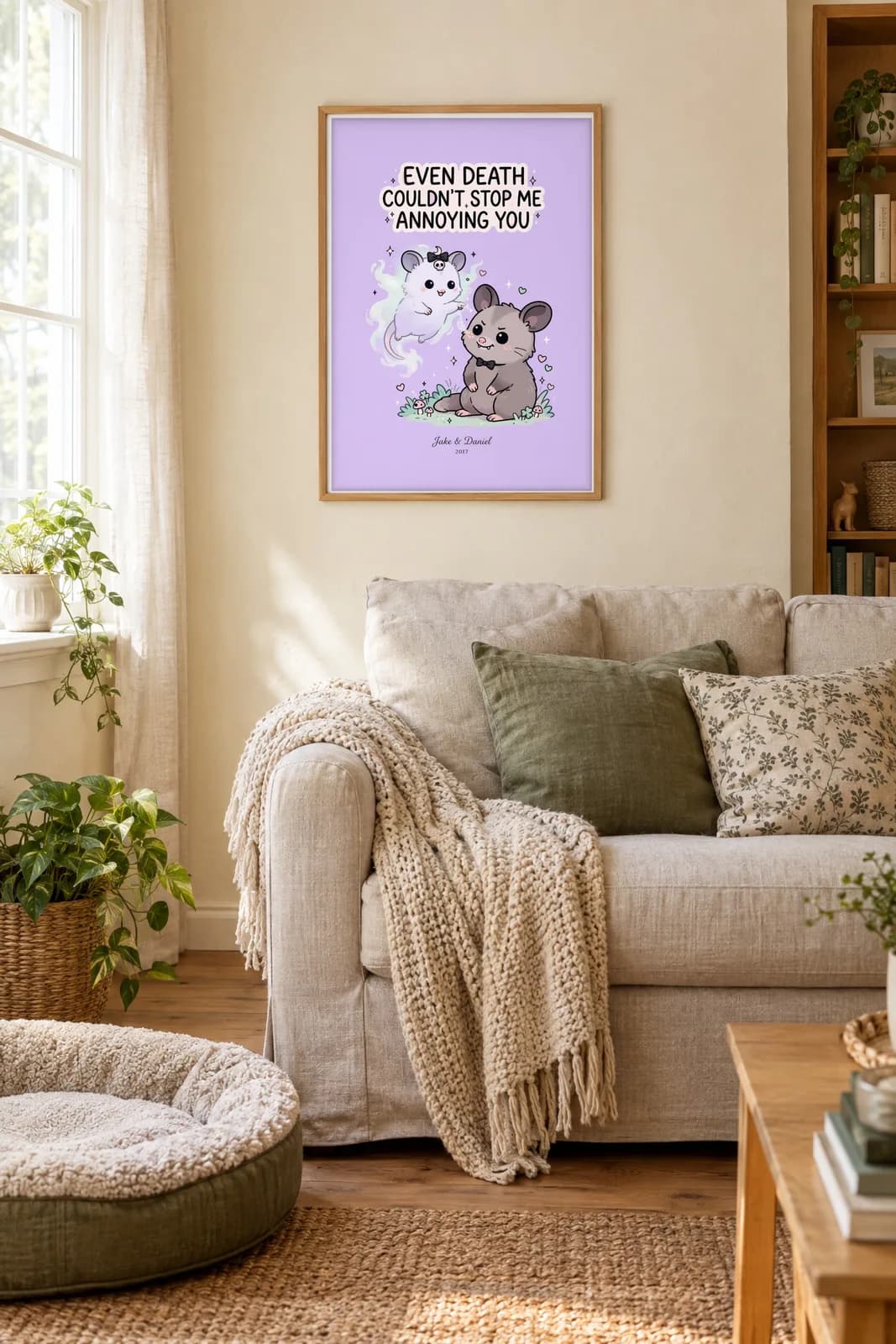 Even Death Couldn't Stop Me Annoying You Personalized Couple Print, personalized couple wall art sample design
