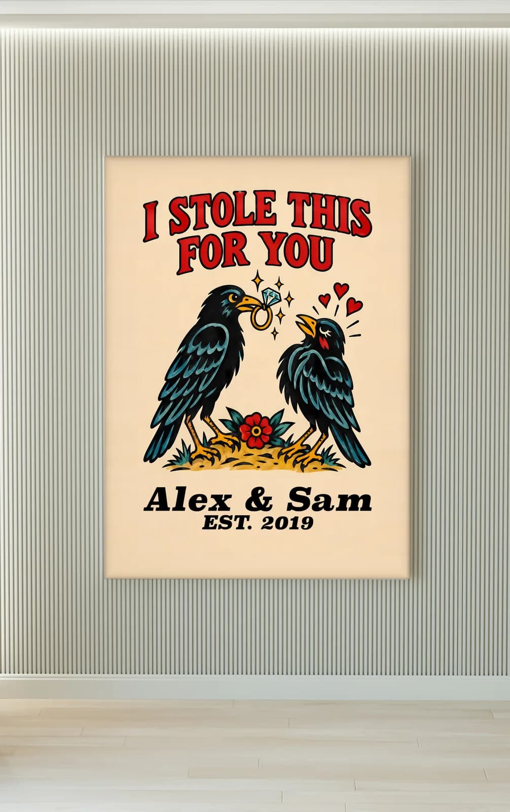 I Stole This for You Personalized Couple Print, personalized couple wall art sample design