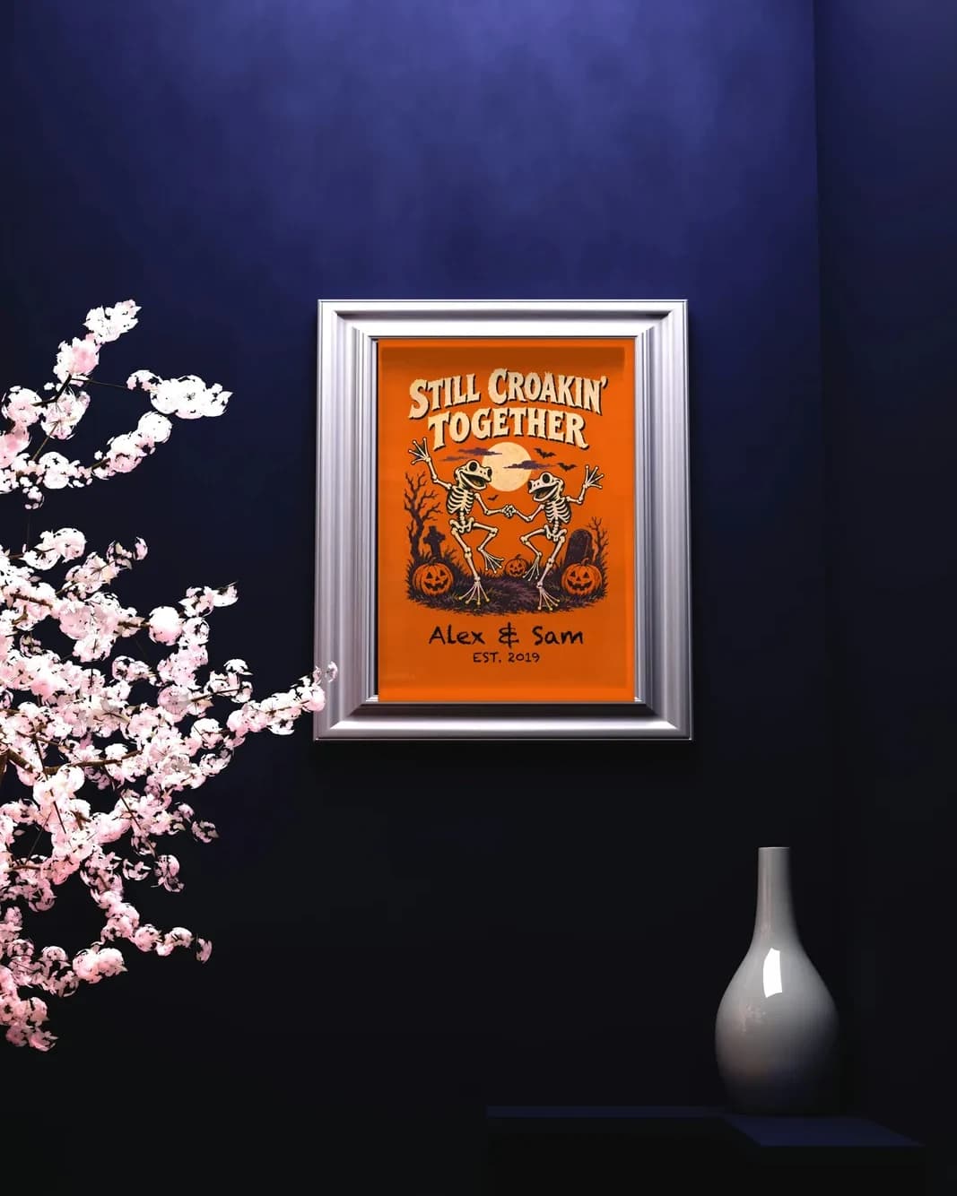 Still Croakin' Together Personalized Couple Print, personalized couple wall art sample design