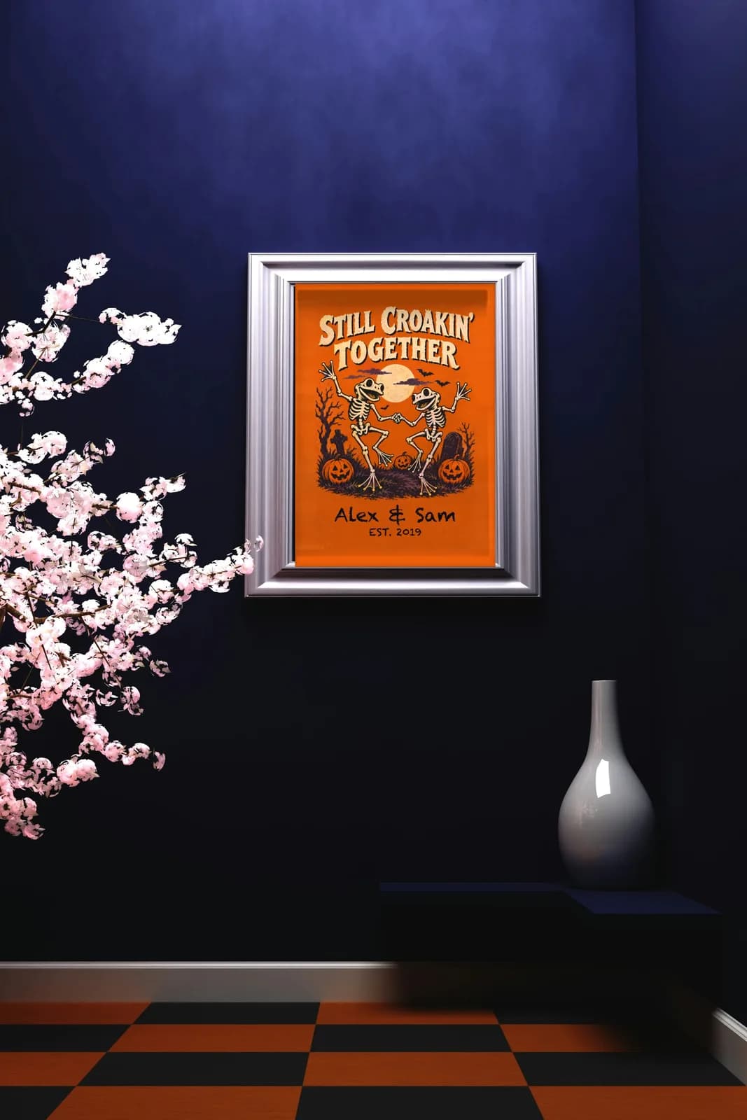 Still Croakin' Together Personalized Couple Print, personalized couple wall art sample design