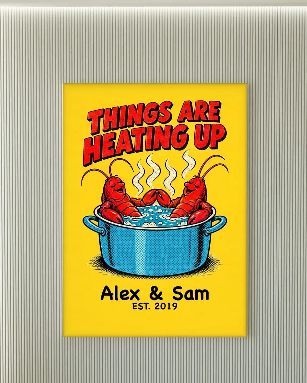 Things Are Heating Up Personalized Couple Print, personalized couple wall art sample design