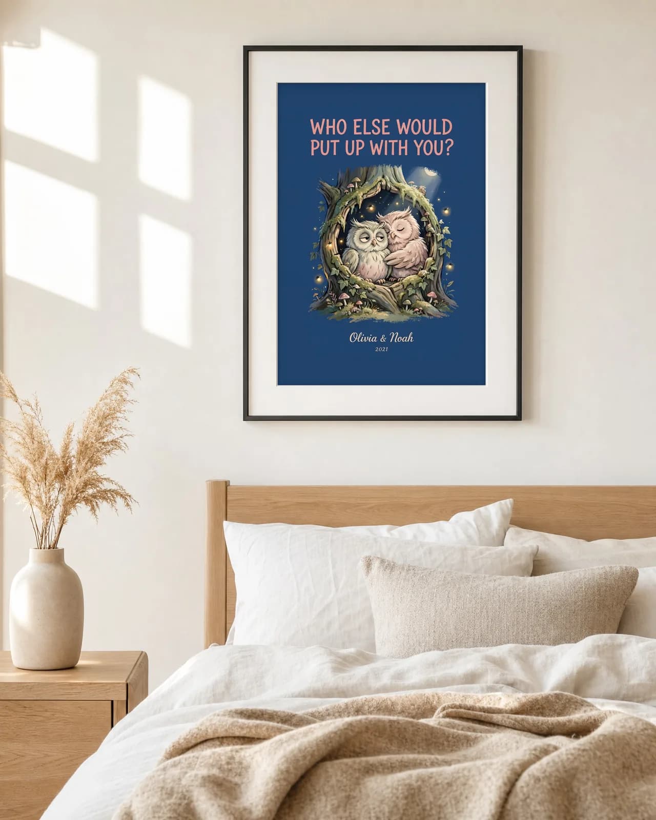 Who Else Would Put Up With You? Personalized Couple Print, personalized couple wall art sample design