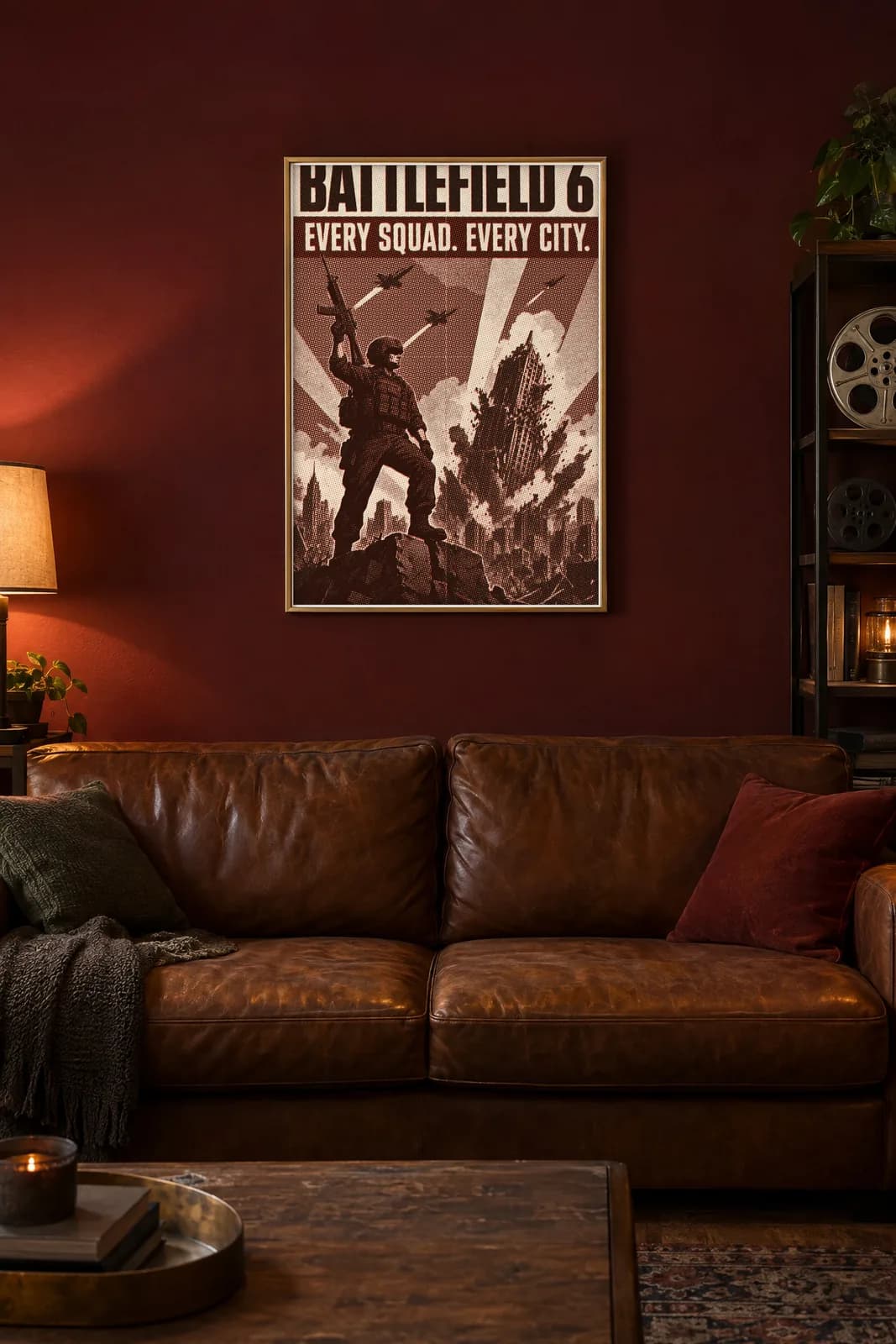 Frontline Propaganda Metal Poster, metal wall art poster