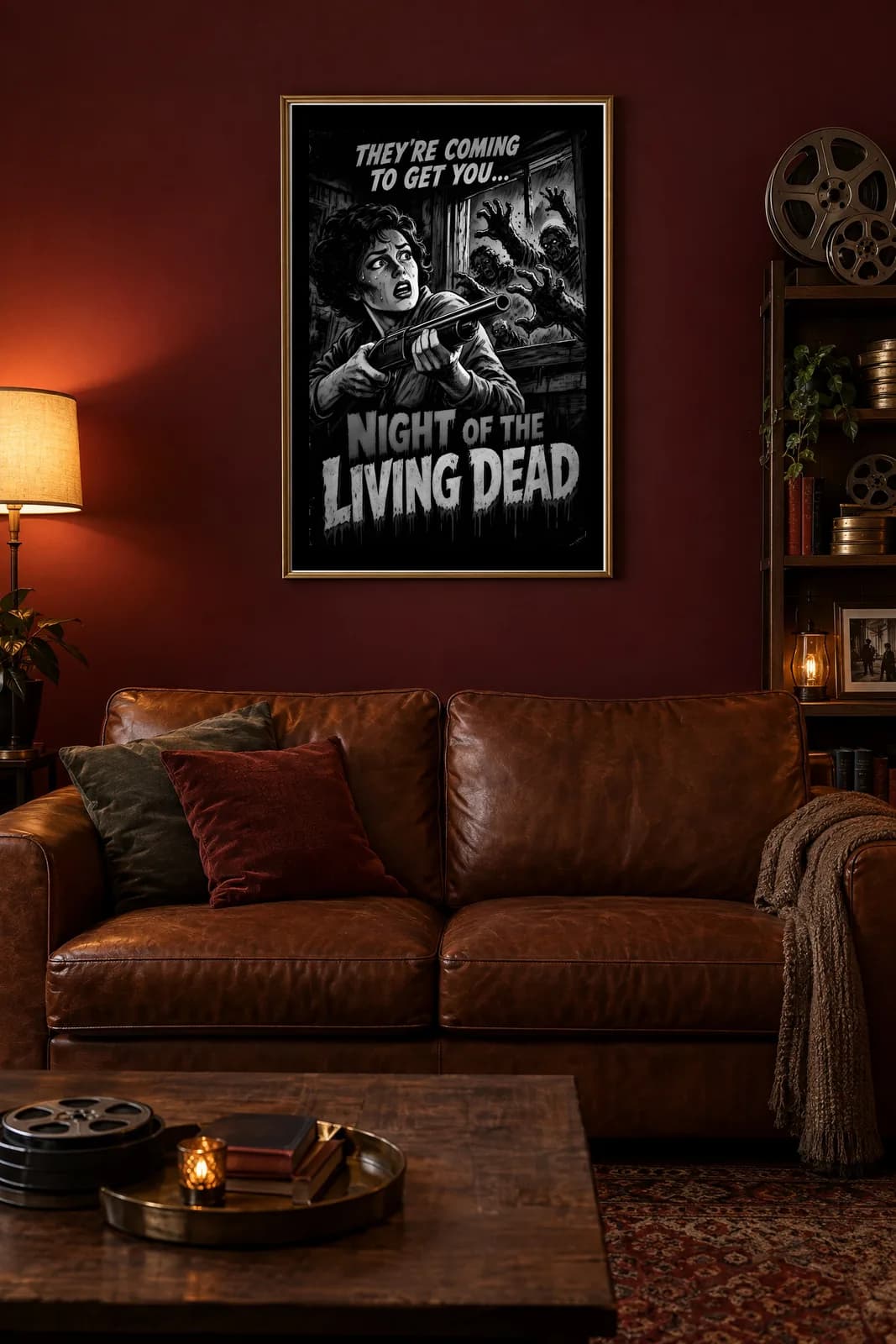 Night of the Living Dead Metal Poster, metal wall art poster