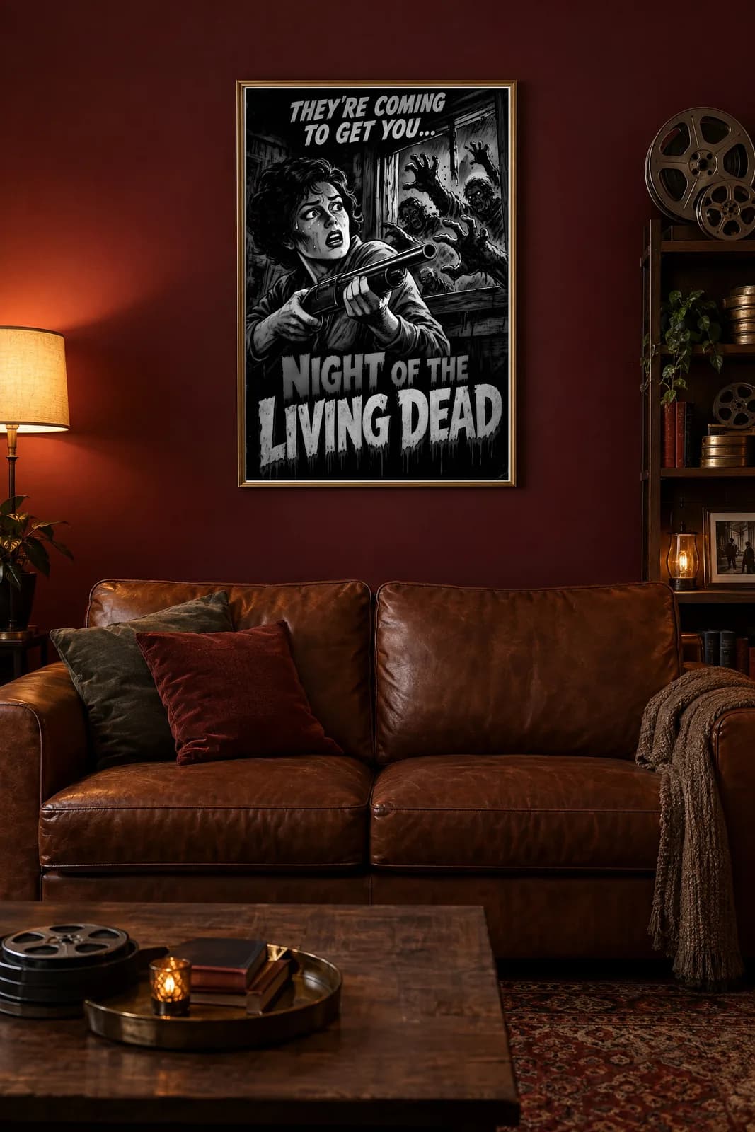 Night of the Living Dead Metal Poster, metal wall art poster
