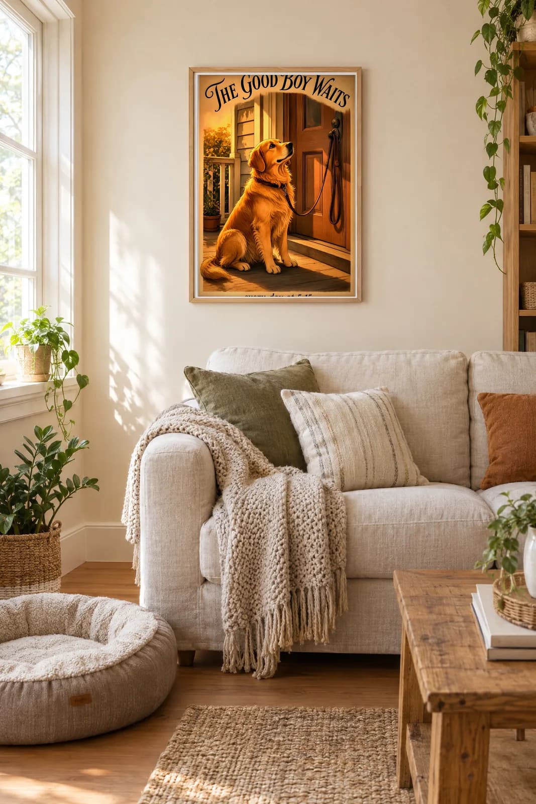 The Good Boy Waits Metal Poster, metal wall art poster