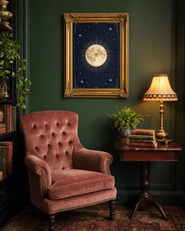 All Seeing Moon printable wall art preview