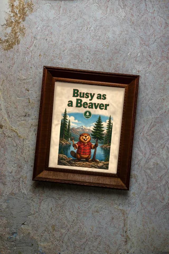 Beaver Canada Lumber printable wall art preview