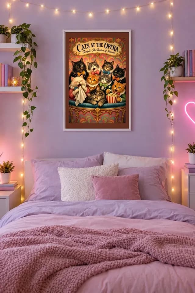 Cats At The Opera printable wall art preview