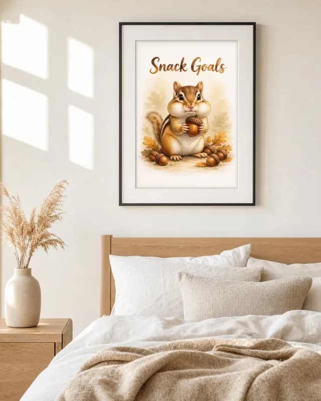 Chipmunk Cheeks printable wall art preview