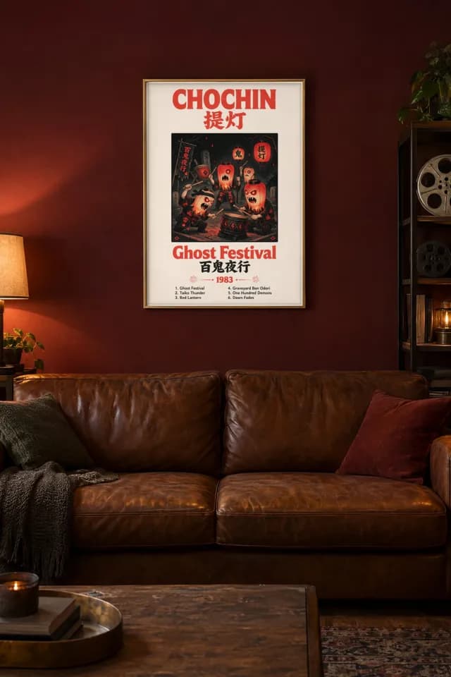Chochin Ghost Festival printable wall art preview