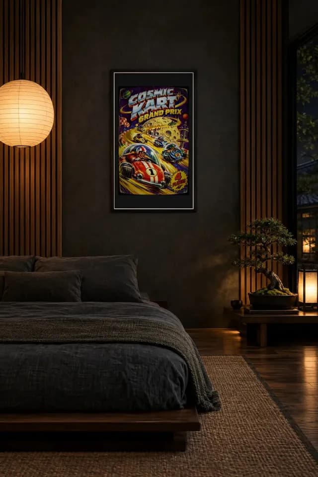Cosmic Kart printable wall art preview