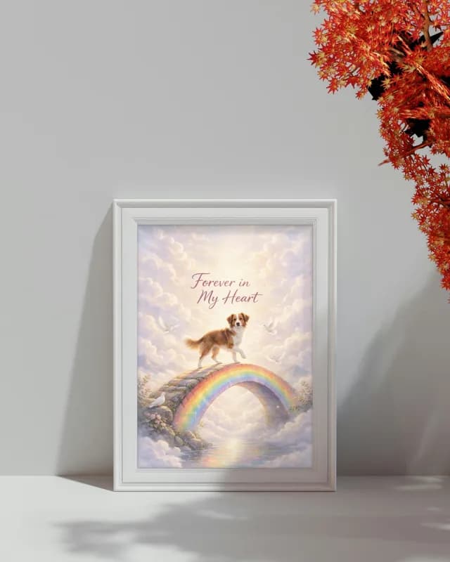 Dog Memorial Rainbow printable wall art preview