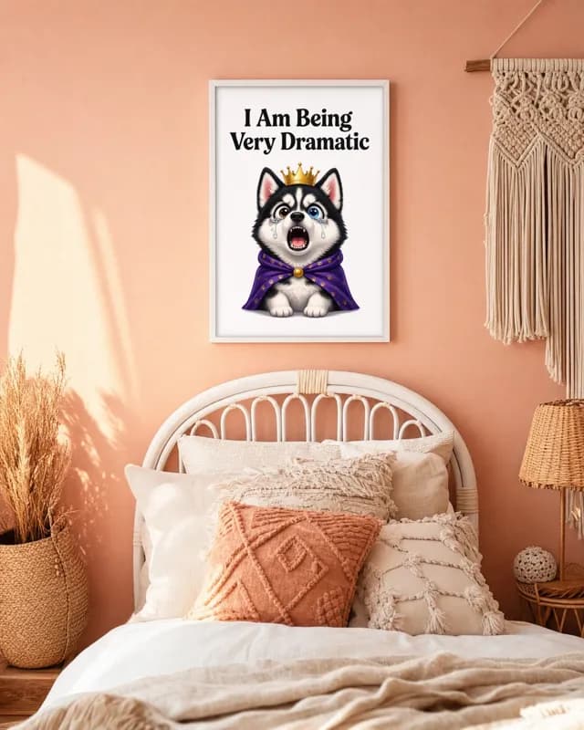 Husky Dramatic printable wall art preview