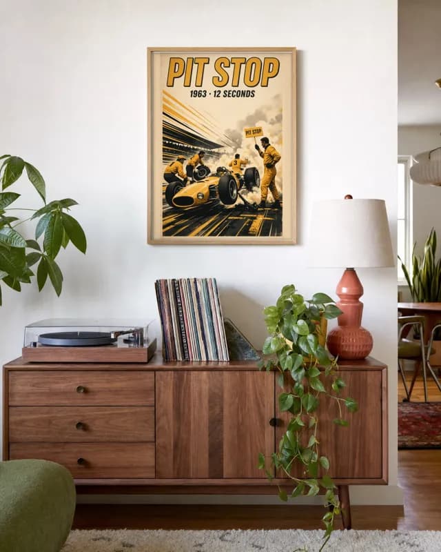 Pit Stop printable wall art preview