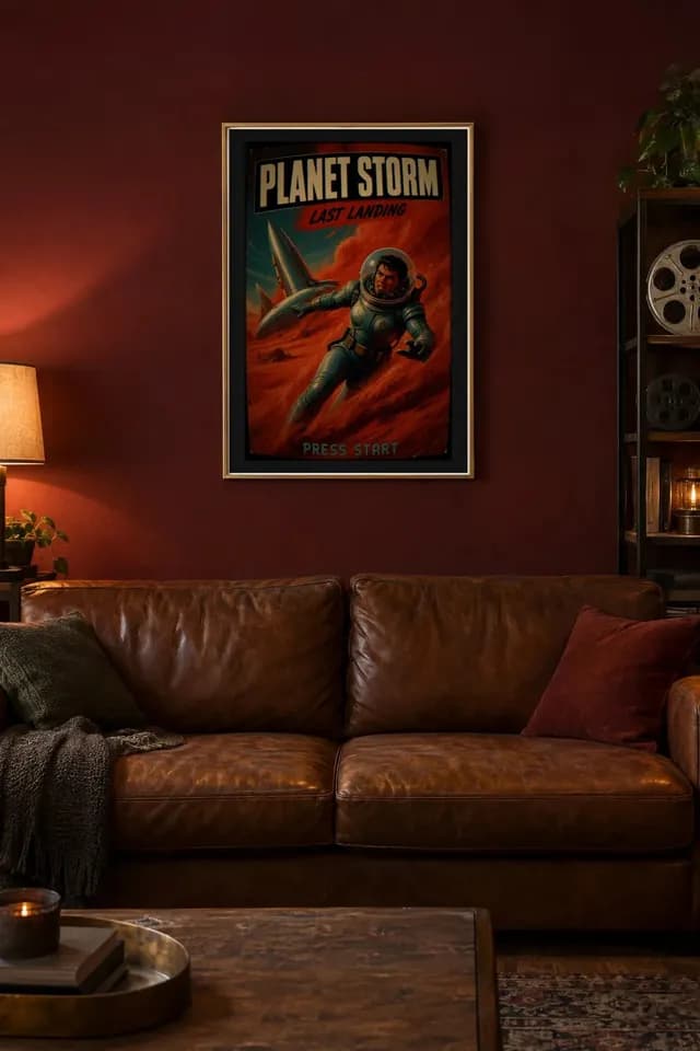 Planet Storm printable wall art preview