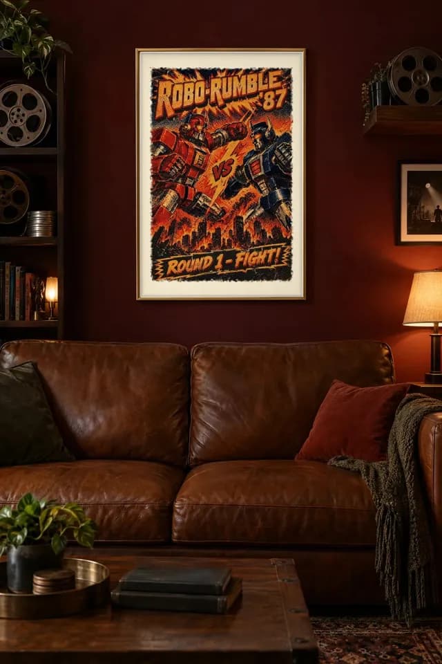 Robo Rumble printable wall art preview