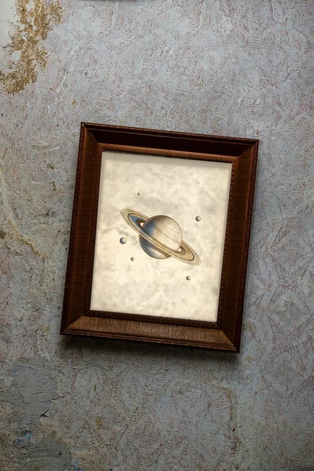Saturn printable wall art preview
